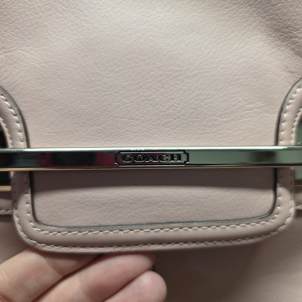 Coach Light Pink Leather Satchel - Picture 2 of 9